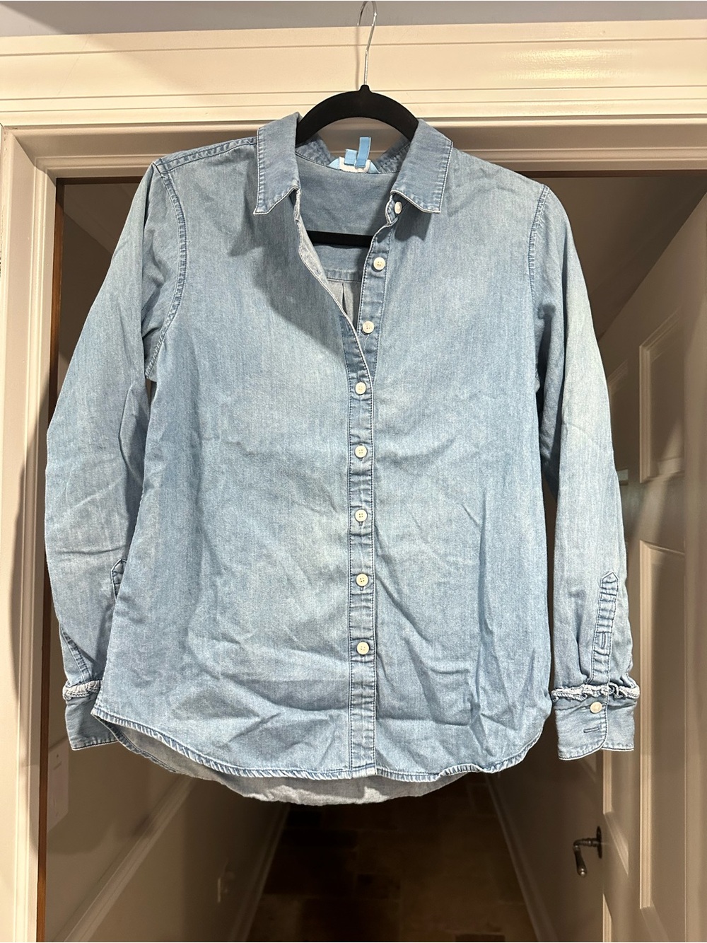 Draper James Light Wash Denim Button-Down Shirt